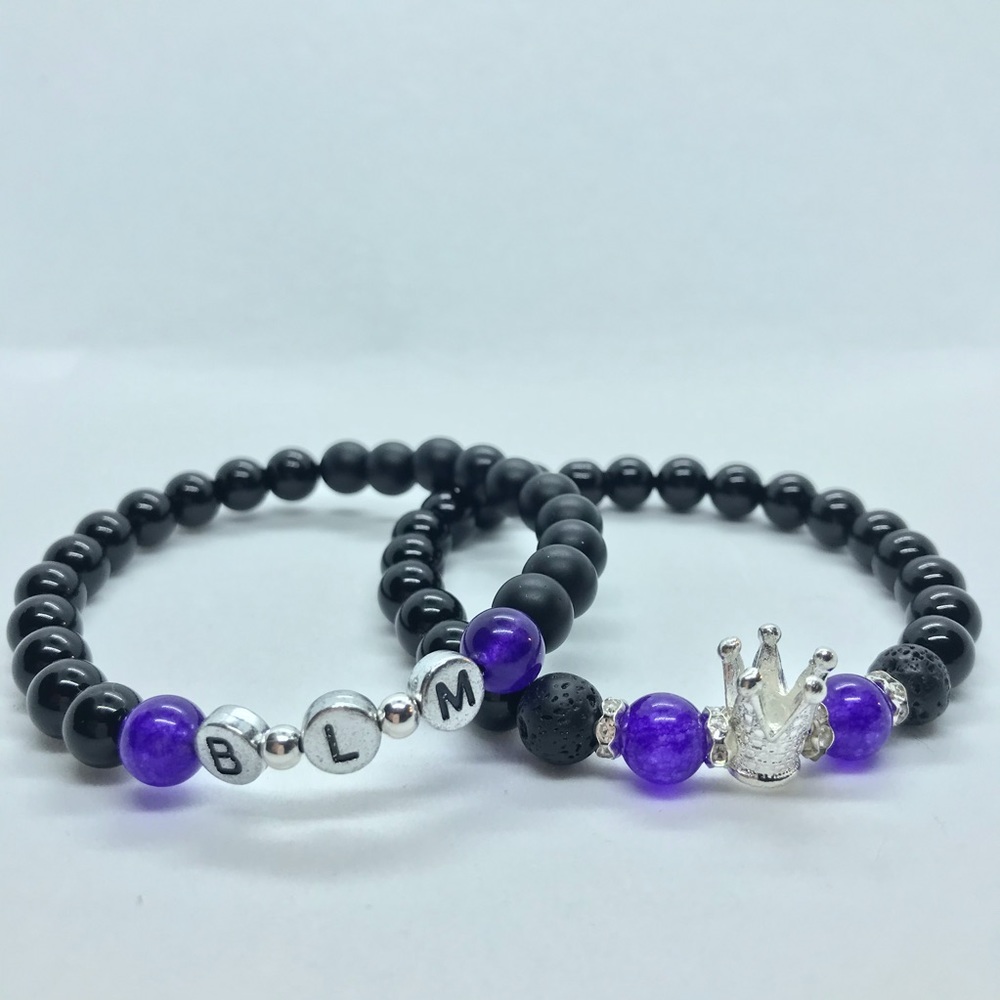 Black & Purple Crown Bracelet